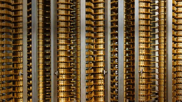 Charles Babbage (Father of the Computer) difference engine, Science Museum, London, United Kingdom
