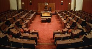 Senate Chamber, New Parliament House, Canberra, ACT -- Nick Green/Photolibrary &copy; (Bing Australia)