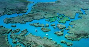 Aerial view of the Dalyan River delta near Dalyan, Turkey (© Guido Alberto Rossi/Axiom) &copy; (Bing New Zealand)