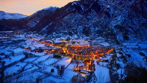 The village of Benasque, Huesca, Spain (© Miscelleneoustock/Alamy)(Bing Australia)