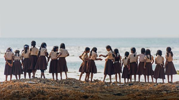 Schoolgirls in Fort Kochi, Kerala, India