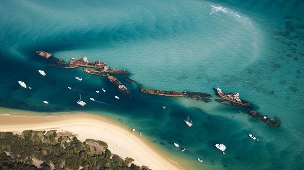 Shipwrecks at Moreton Island, Queensland