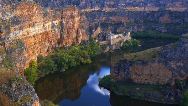Nuestra Señora de la Hoz monastery in the Duratón River gorge, Castile and León, Spain