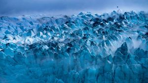 ｢ランプルー氷河｣米国, アラスカ州 (© Michael Melford/Getty Images)(Bing Japan)