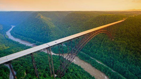 New River Gorge Bridge in the New River Gorge National Park and Preserve, West Virginia, USA