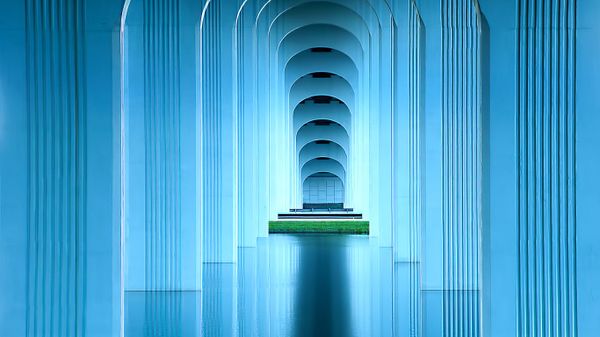 Under the Intracoastal Waterway Bridge in Jacksonville, Florida, USA