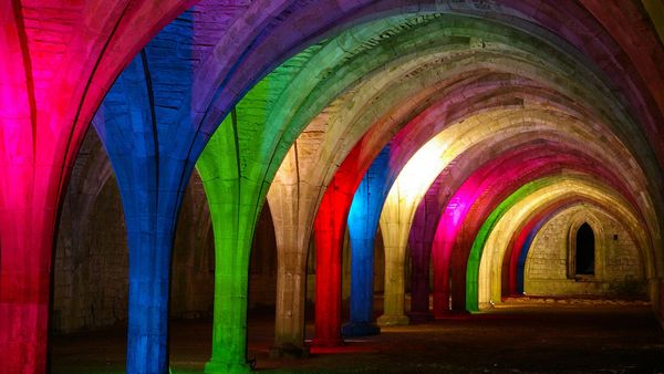 Fountains Abbey cellarium, North Yorkshire