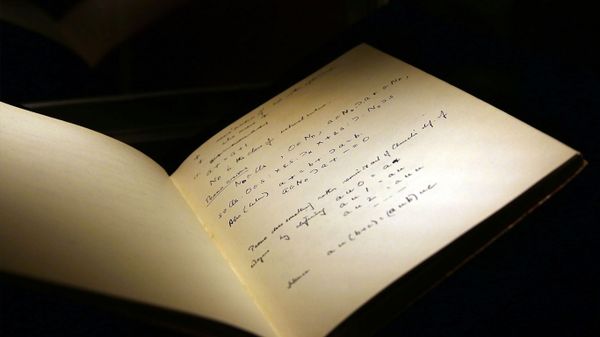 A page of Alan Turing's notebook to kick off Computer Science Education Week