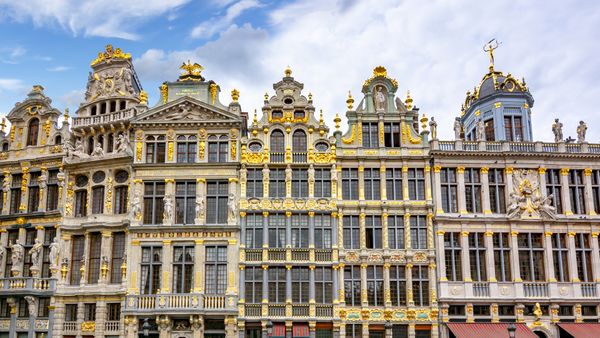 Buildings on Grand-Place Square in Brussels, Belgium