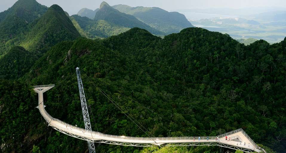 Aerial View of Langkawi Sky Bridge,  Malaysia