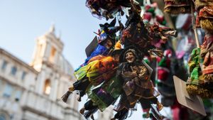 Artigianato natalizio a Piazza Navona, Roma (© piola666/Getty Images)(Bing Italia)
