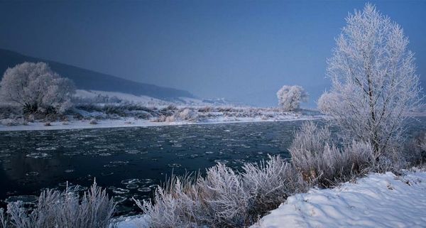 Die Weser im Winter, Niedersachsen