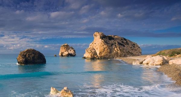 Aphrodite's Rock in Paphos, Cyprus