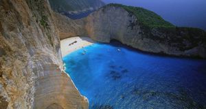 Shipwreck Beach on the Greek island of Zante -- SIME/eStock Photo &copy; (Bing United States)