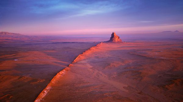 Shiprock in the Navajo Nation of New Mexico