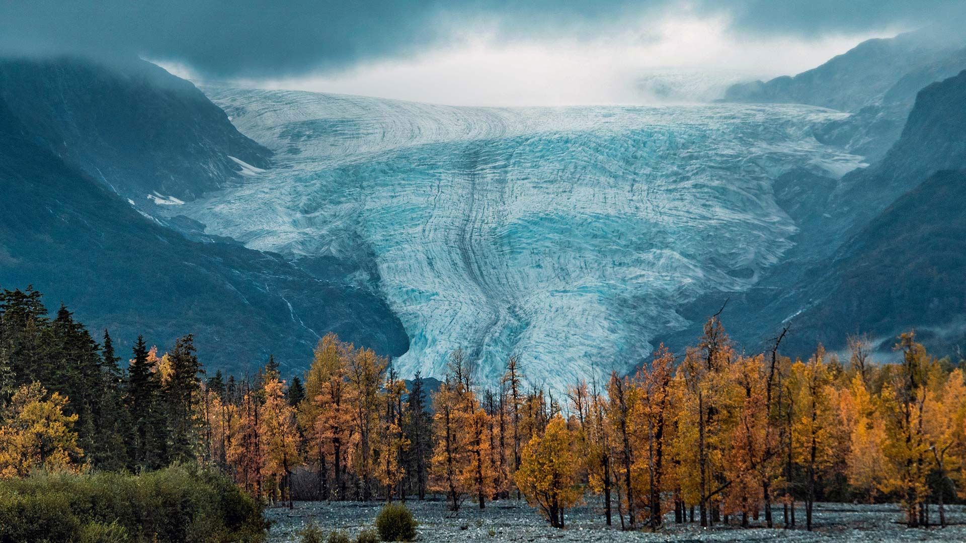 Exit Glacier at Kenai Fjords National Park in Alaska