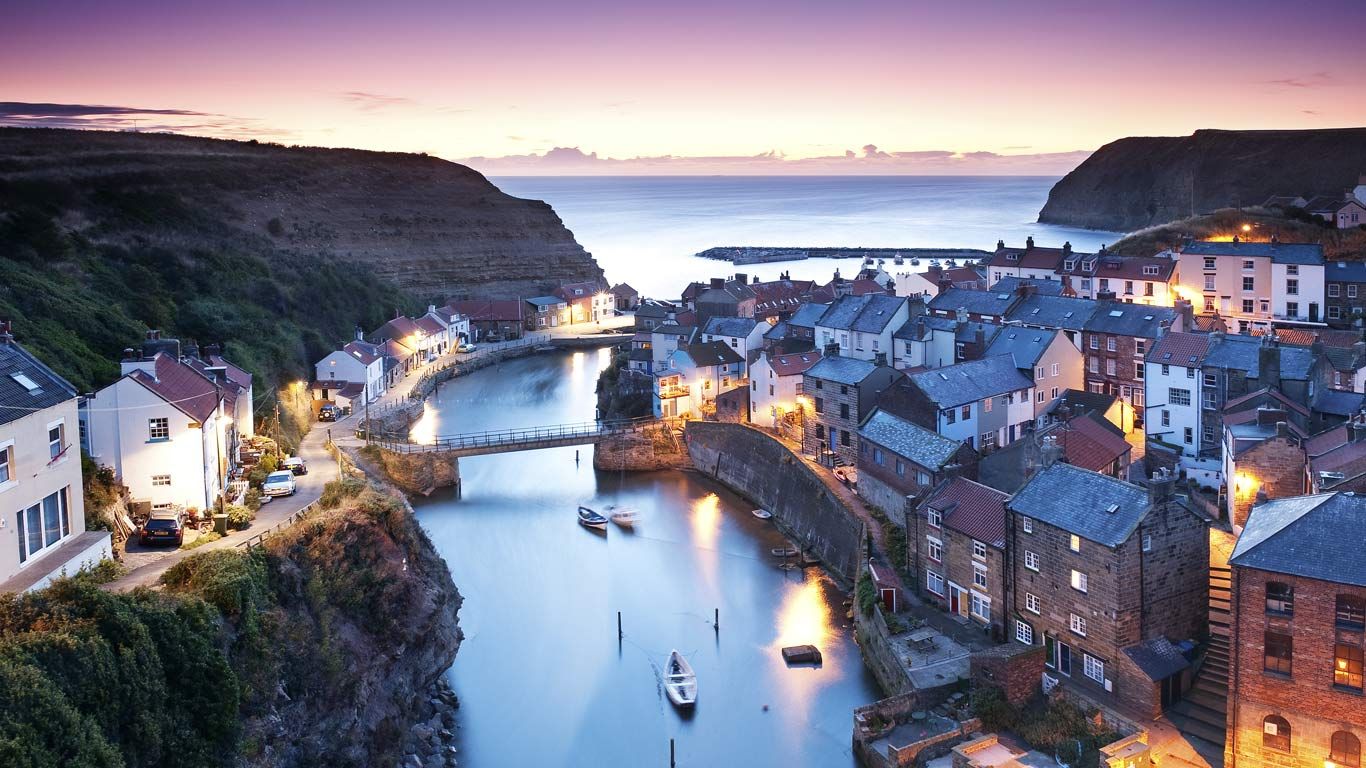 Village of Staithes in North Yorkshire, England