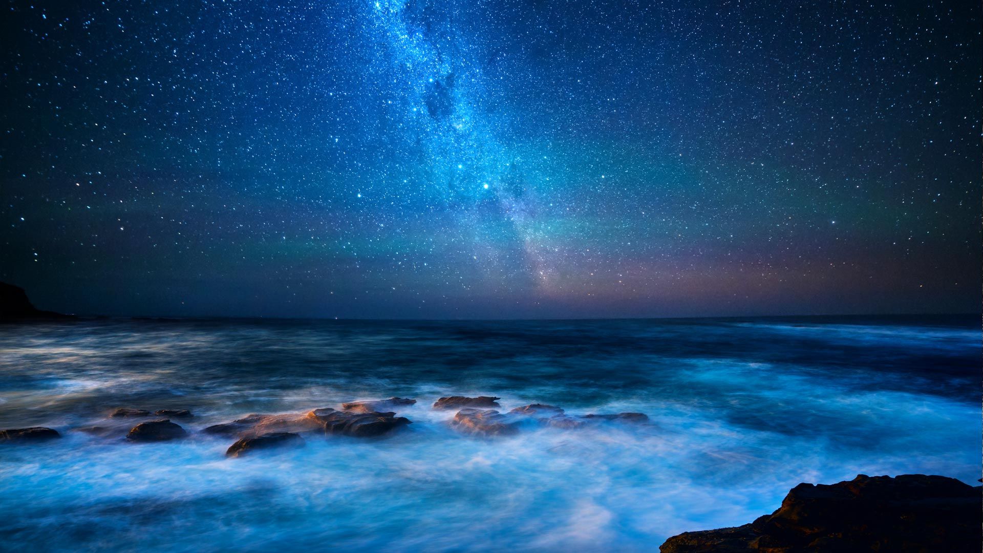 View of the Milky Way from the Great Ocean Road, Victoria, Australia