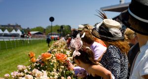 Melbourne Cup Carnival/Race fans and their hats at the Melbourne Cup -- Michael Kai/Corbis &copy; (Bing Australia)