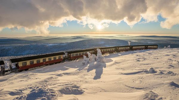 Brockenbahn im Nationalpark Harz, Sachsen-Anhalt, Deutschland