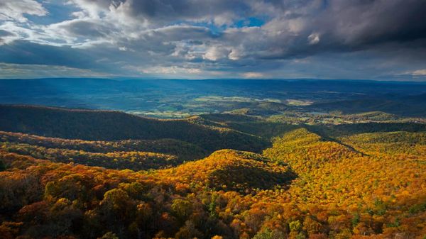Shenandoah National Park in the Blue Ridge Mountains of Virginia, USA