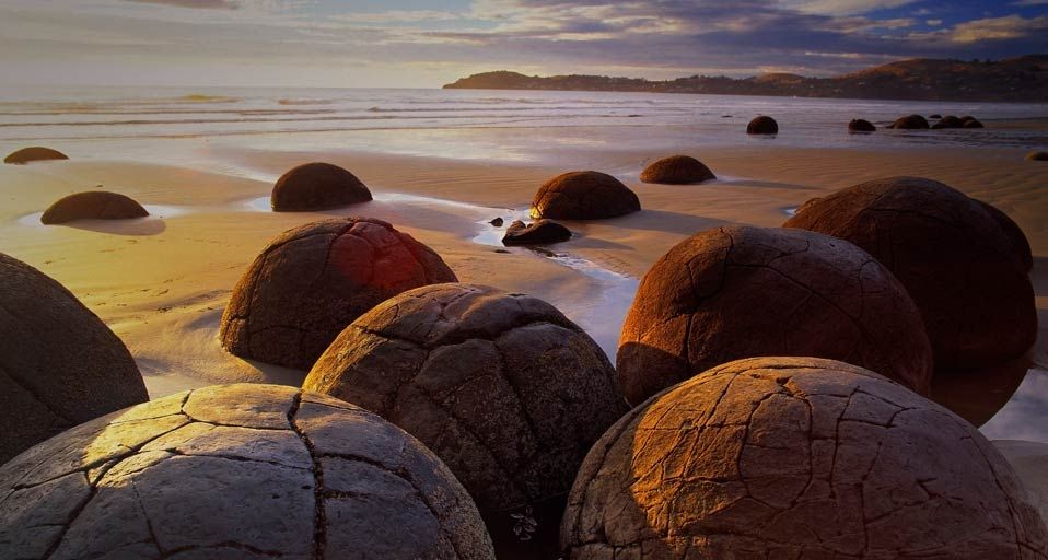Moeraki Boulders in Central Otago, South Island, New Zealand