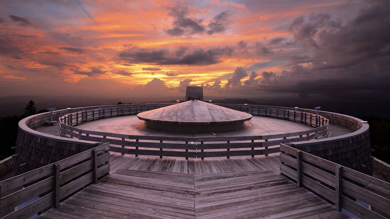 Observatory on the summit of Brasstown Bald Mountain in Georgia, USA