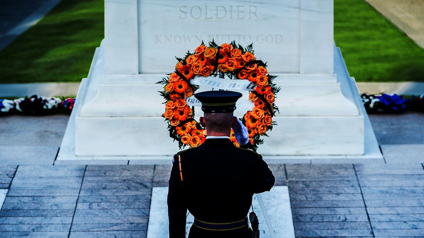 Guard at the Tomb of the Unknowns, Arlington National Cemetery, Virginia