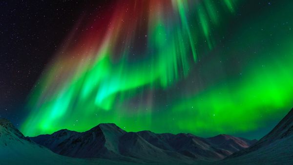 Aurora borealis, Brooks Range, Alaska, USA