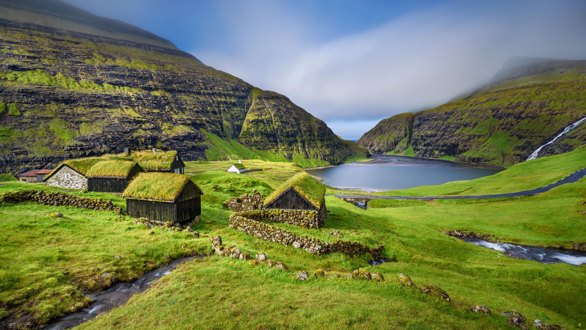 The North Atlantic island village of Saksun