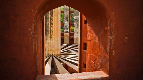 Part of the Jantar Mantar observatory complex in New Delhi, India
