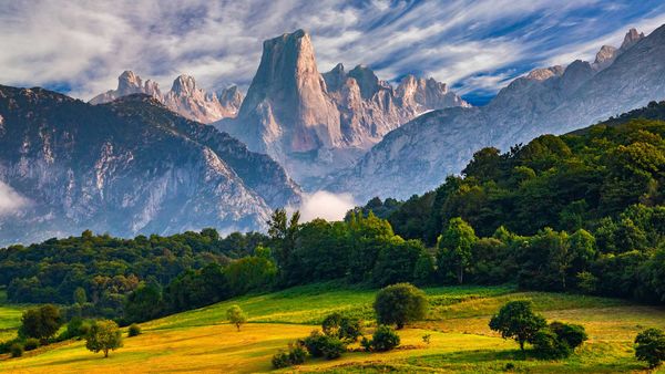 Naranjo de Bulnes peak, in Picos de Europa National Park, Asturias, Spain