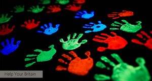Handprints photo as part of Bing Help Your Britain with the charity Lifelites &copy; (Bing United Kingdom)