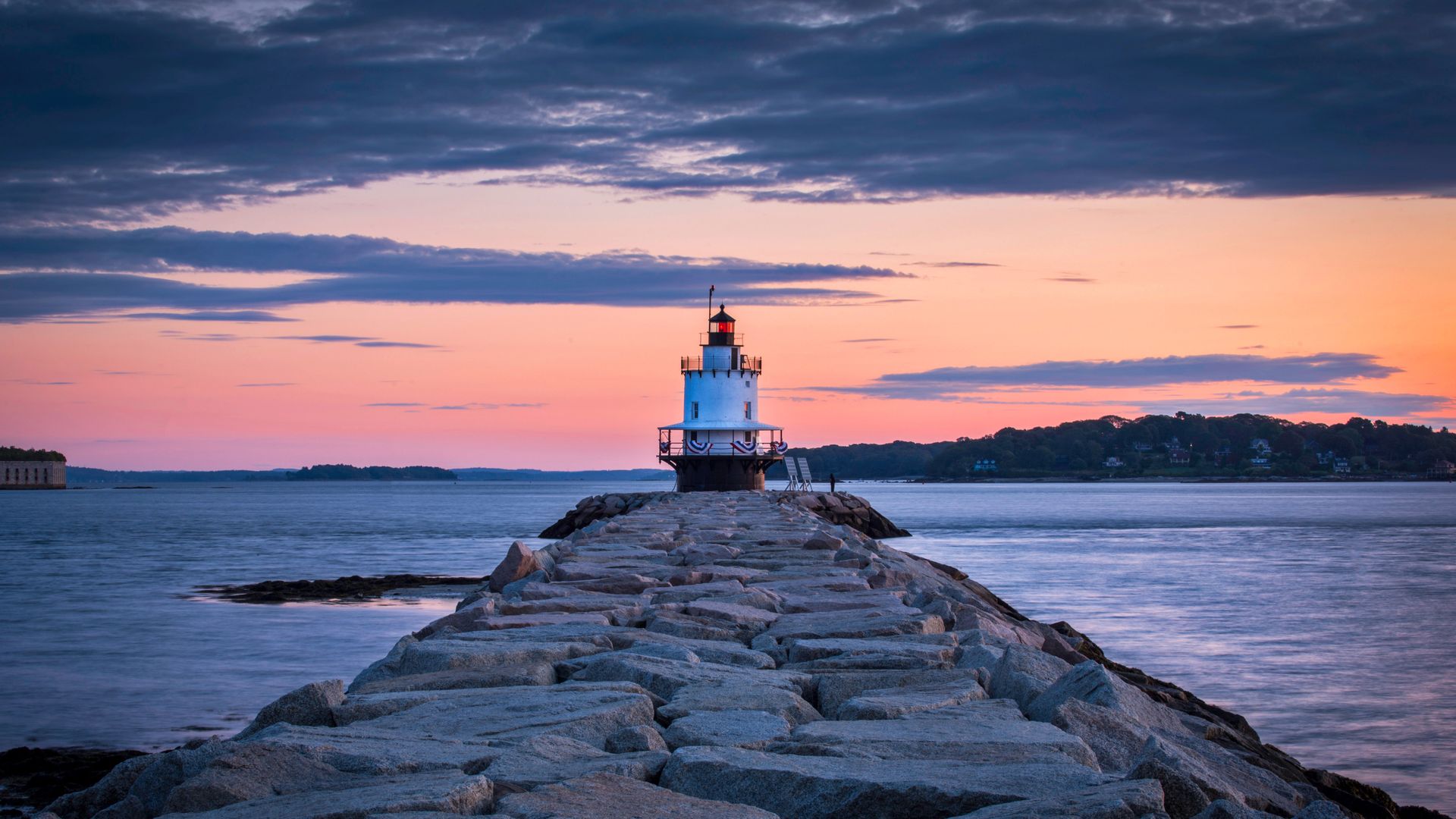 Phare de Spring Point Ledge à South Portland, Maine, États-Unis