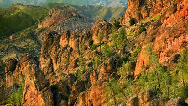 Volcanic slopes in Pinnacles National Park, California