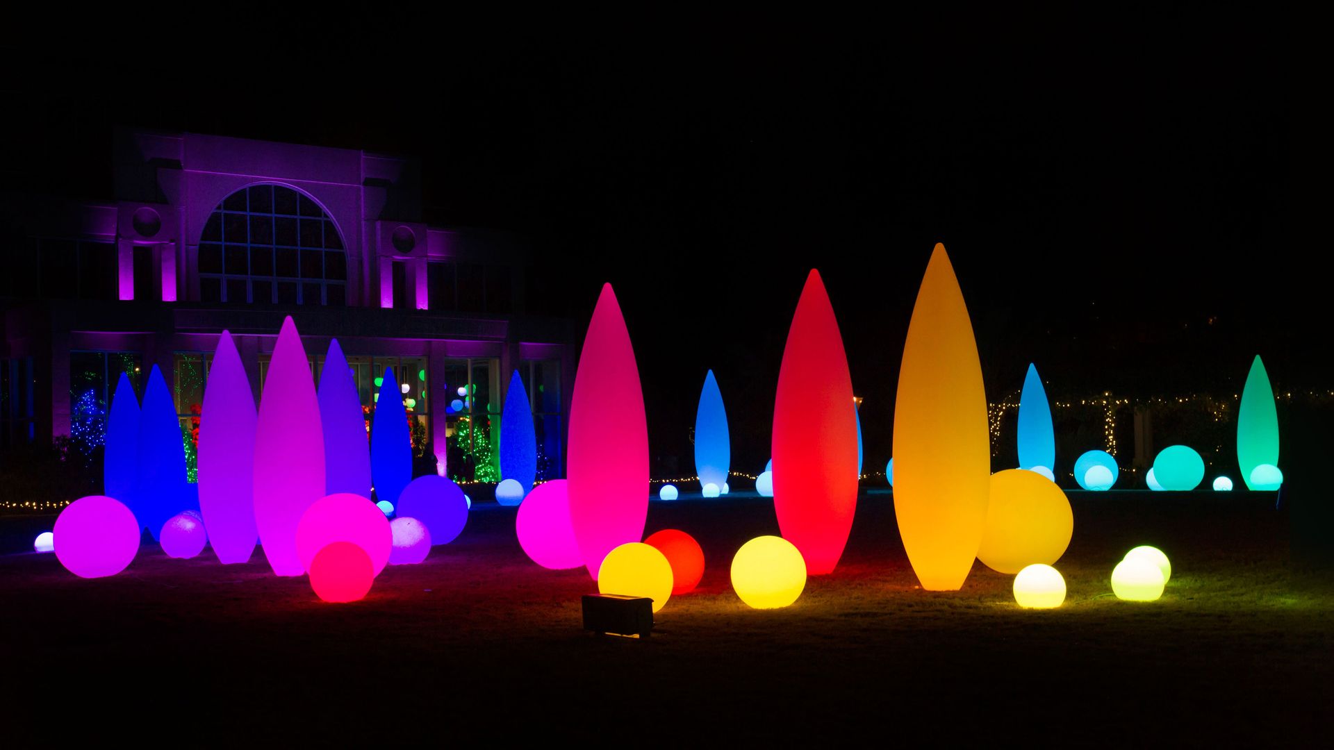 Le Jardin botanique d’Atlanta illuminé pour les fêtes de fin d’année, Géorgie, États-Unis
