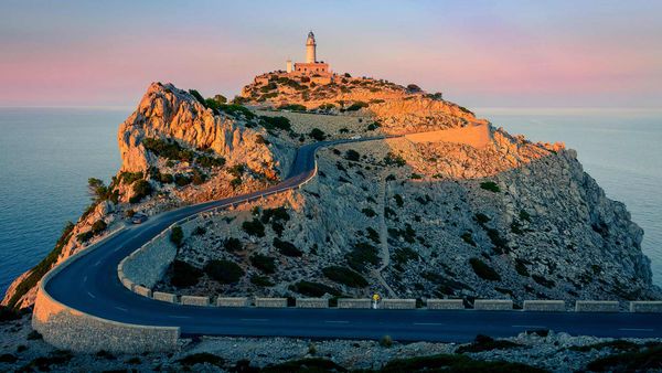 Formentor Lighthouse at the tip of Cap de Formentor, Mallorca, Spain