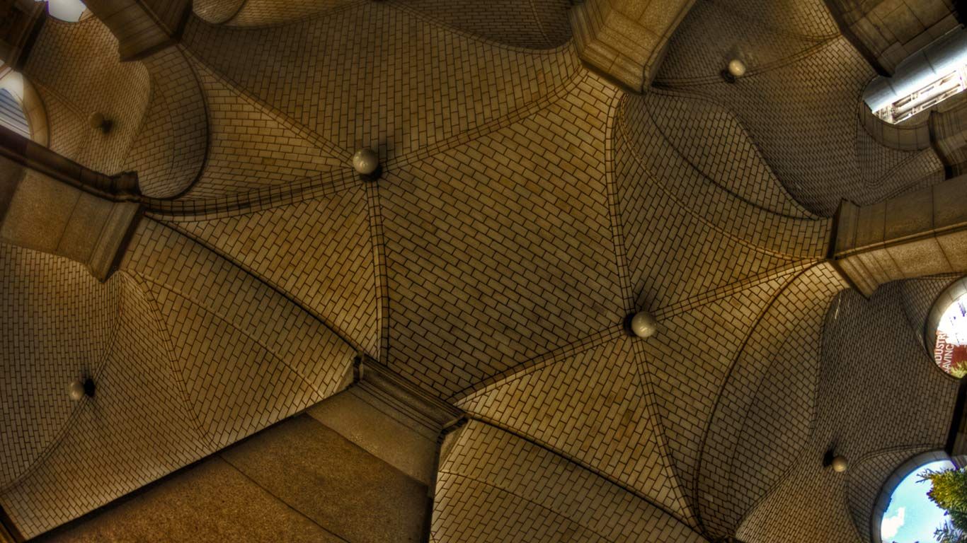 Brooklyn Bridge-City Hall/Chambers Street subway station ceiling, New York City