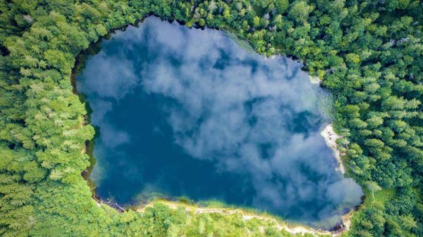 Lake Eibensee in the Austrian Alps near Salzburg