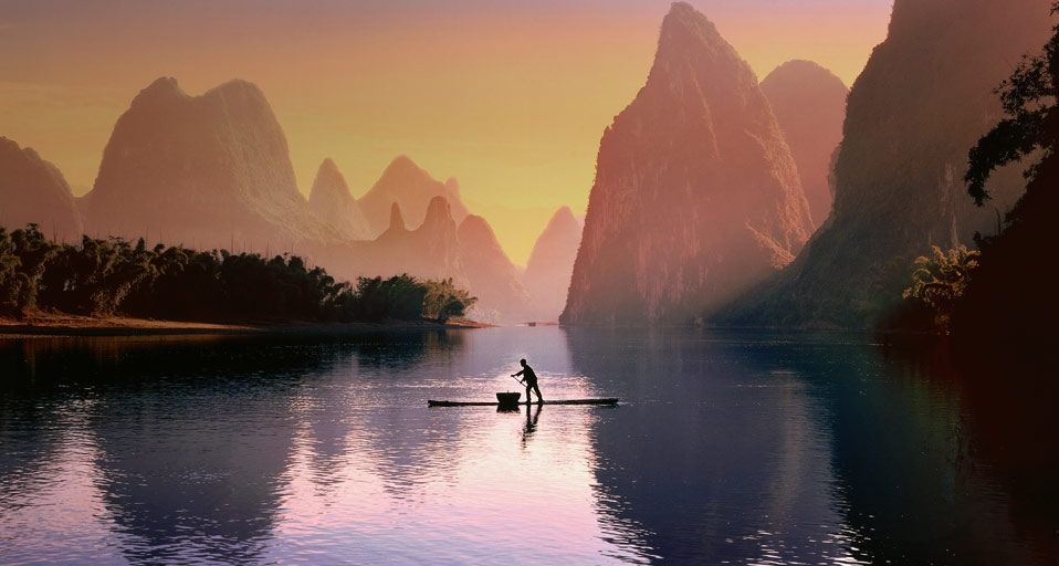 Fisherman near Guilin, China