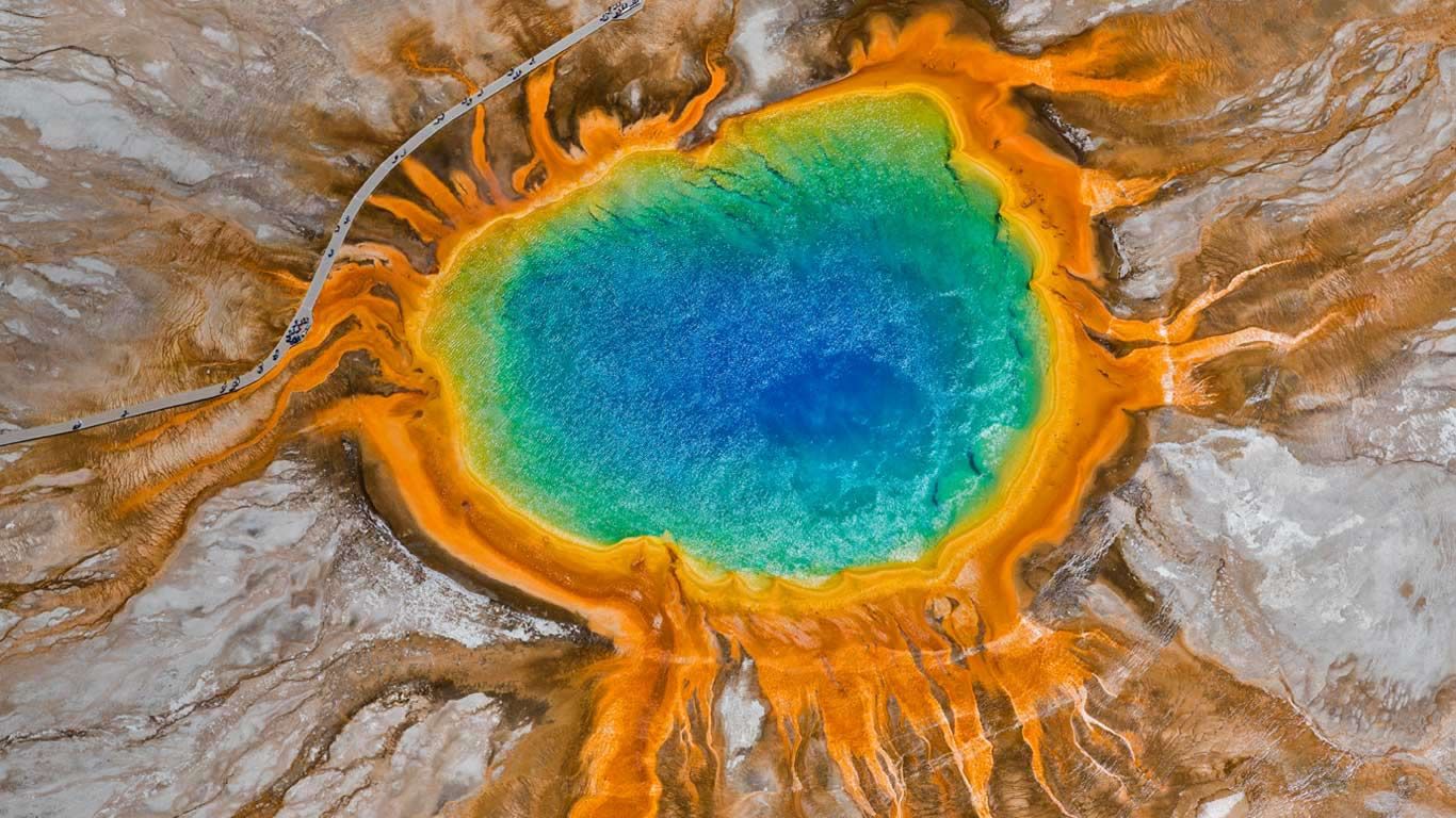 Grand Prismatic Spring at Yellowstone National Park, USA