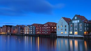 Blue hour in Trondheim, Norway (© Jeanny Mueller/Getty Images)(Bing New Zealand)