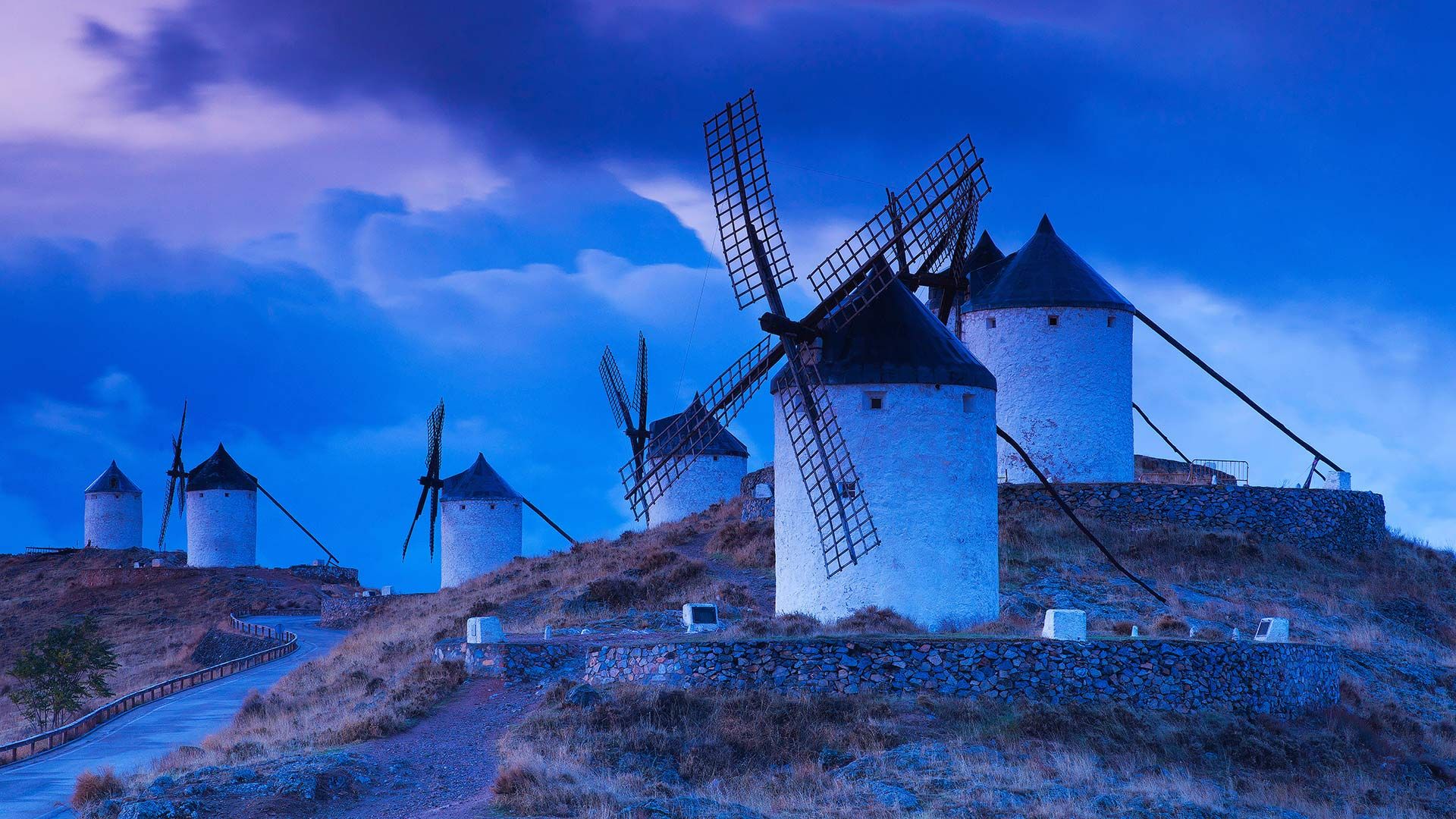 Windmills in the province of Toledo, Spain