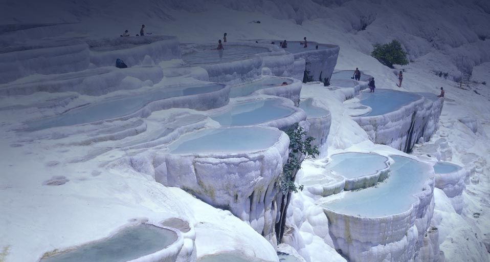 Travertine pools, Pamukkale,Turkey