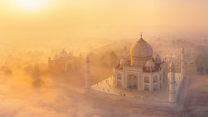 ｢霧の中のタージ・マハル｣インド, アーグラ (© Michele Falzone/plainpicture)(Bing Japan)