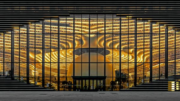 Bibliothèque Tianjin Binhai à Tianjin, Chine