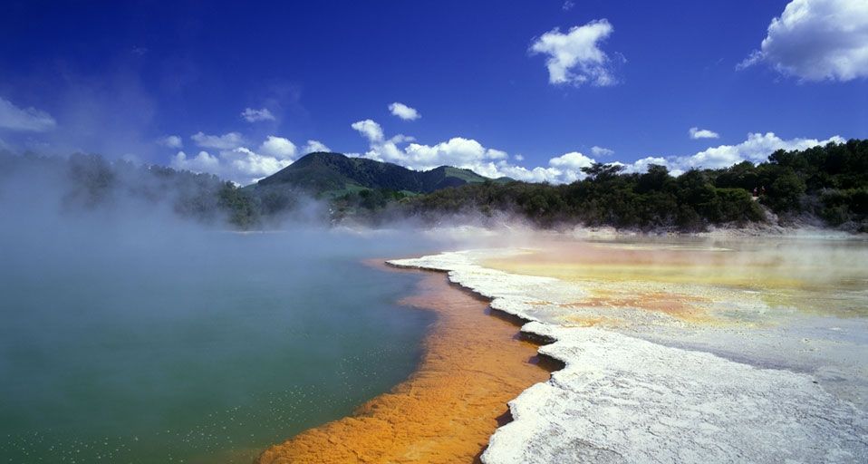 Champagne pool in Waiotapu Scenic Reserve, Rotorua, New Zealand