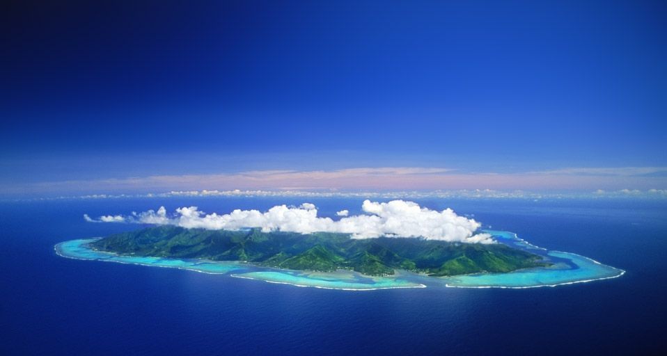 Moorea Island in the Pacific Ocean