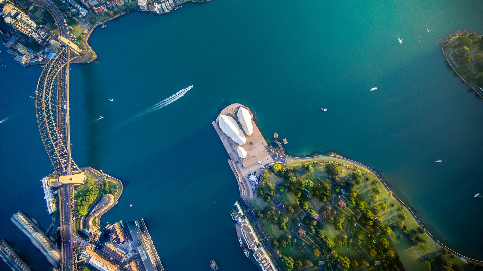 Aerial view of Sydney Harbour, New South Wales, Australia