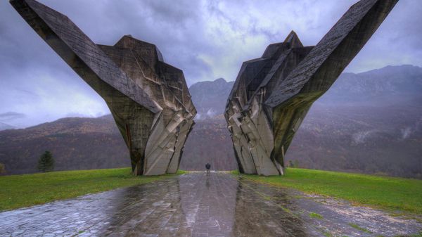 World War II monument, Sutjezka National Park, Bosnia and Herzegovina